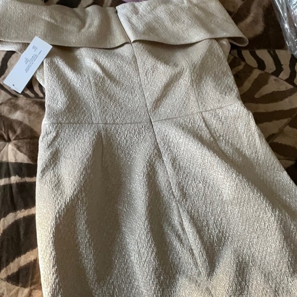 TERI JON Gown size 12 brand new with tags color GOLD - Picture 10 of 12